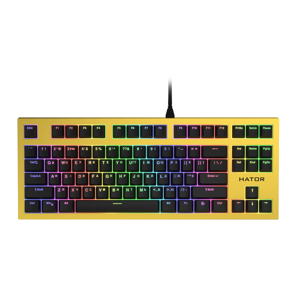 Клавиатура Hator Skyfall TKL PRO USB Yellow (HTK-657)