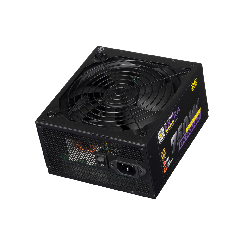 Блок питания 2E GAMING EXTRA POWER (750W), >90, 80+ Gold, 140mm, 1xMB 24pin(20+4), 1xCPU 8pin(4+4), 4xMolex, 6x (2E-EP750GM-140) - 3