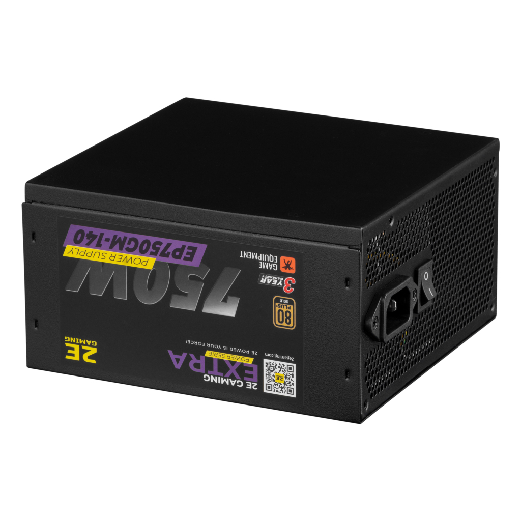 Блок питания 2E GAMING EXTRA POWER (750W), >90, 80+ Gold, 140mm, 1xMB 24pin(20+4), 1xCPU 8pin(4+4), 4xMolex, 6x (2E-EP750GM-140) - 5