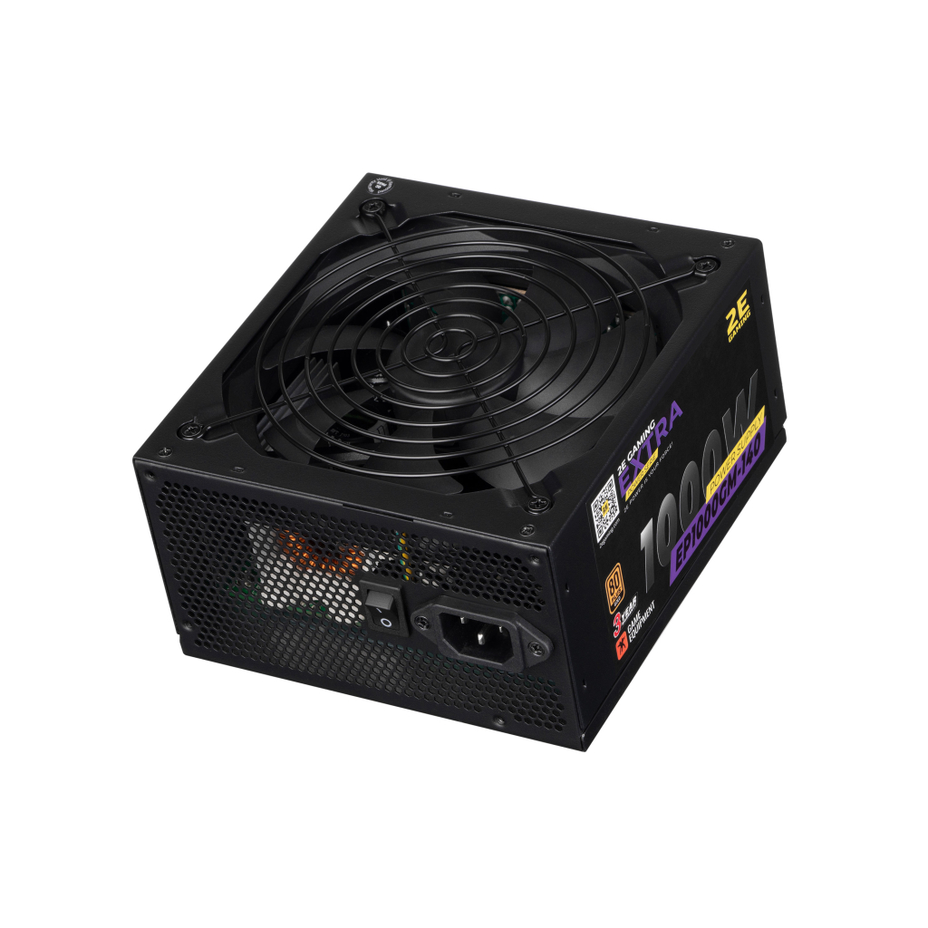 Блок питания 2E GAMING EXTRA POWER (1000W), >90, 80+ Gold, 140mm, 1xMB 24pin(20+4), 2xCPU 8pin(4+4), 4xMolex, 6x (2E-EP1000GM-140) - 3