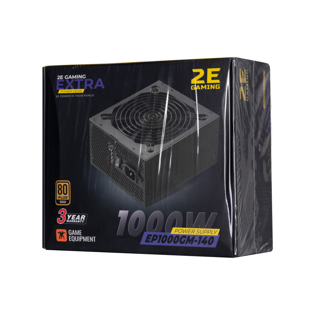 Блок питания 2E GAMING EXTRA POWER (1000W), >90, 80+ Gold, 140mm, 1xMB 24pin(20+4), 2xCPU 8pin(4+4), 4xMolex, 6x (2E-EP1000GM-140) - 10
