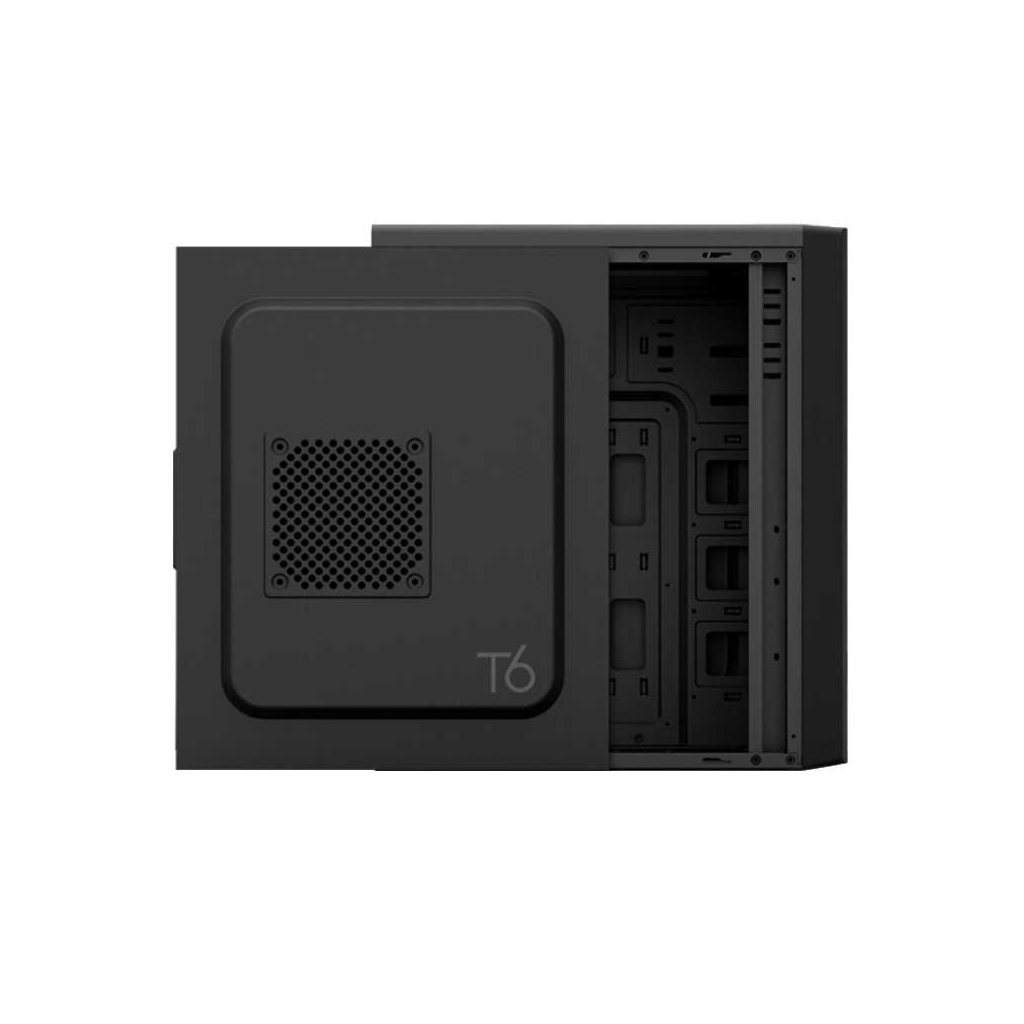 Корпус Zalman Корпус Zalman T6, без БЖ, 1xUSB3.0, 2xUSB2.0, 1x120mm Black fan, Perforated Side, ATX, Bl (T6) - 3