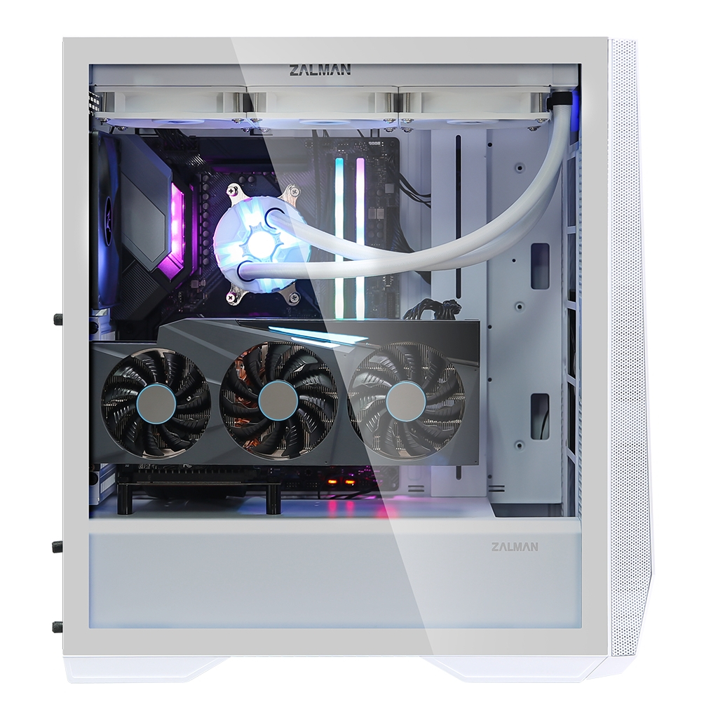 Корпус Zalman Корпус Zalman Z9 ICEBERG WHITE, без БЖ, 2xUSB3.0, 2xUSB2.0, 2x140mm Black fans, TG Side P (Z9ICEBERGWH) - 4