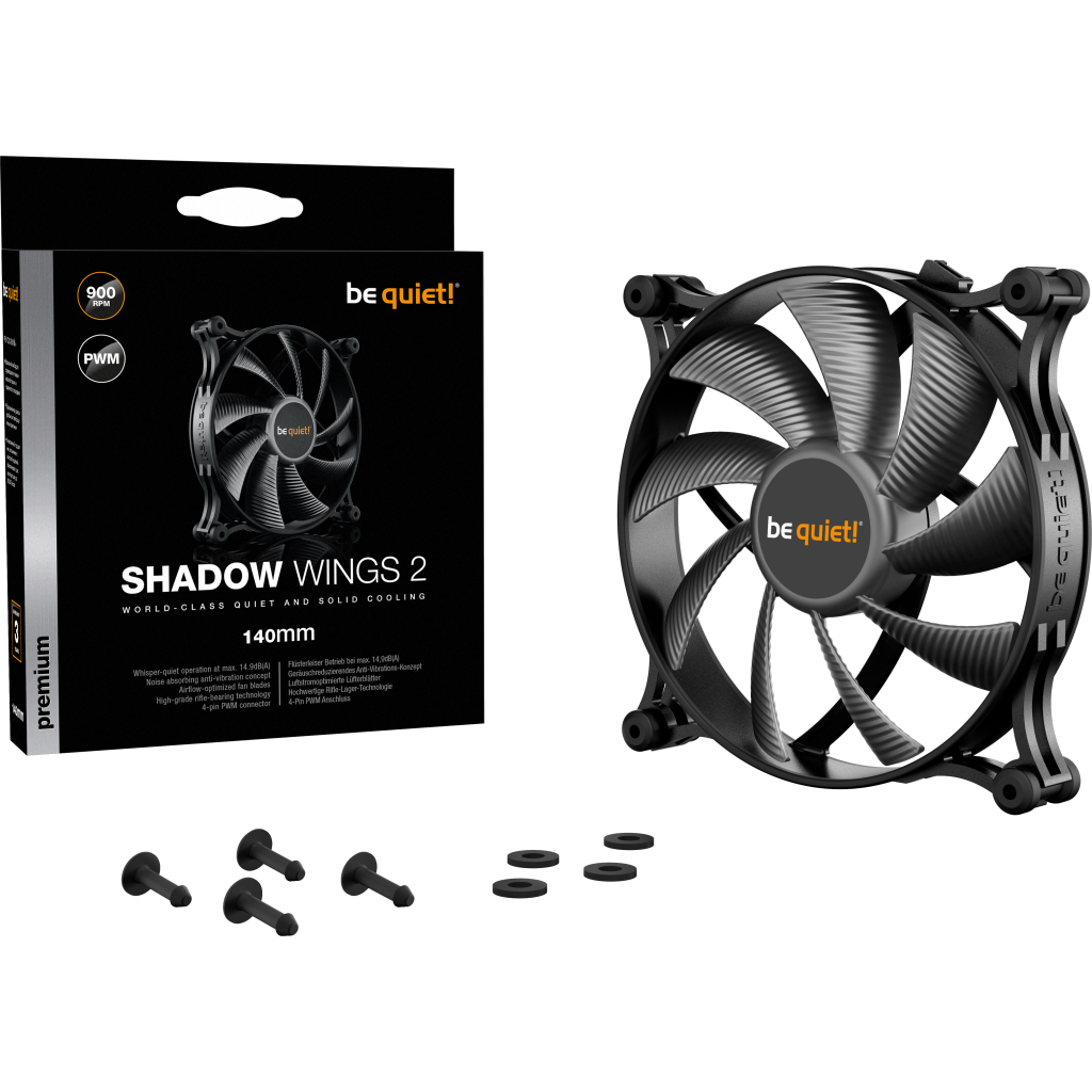 Кулер для корпуса Be quiet! Shadow Wings 2 140mm PWM (BL087) - 4