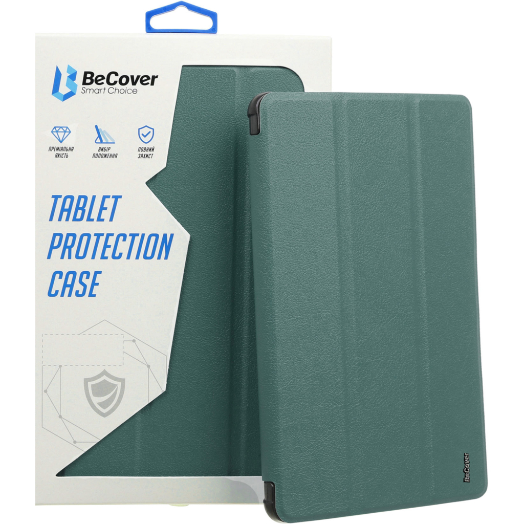 Чехол для планшета BeCover Soft Edge Pencil Mount Lenovo Tab M10 Plus TB-125F (3rd Gen) 10.61" Dark Green (708368)