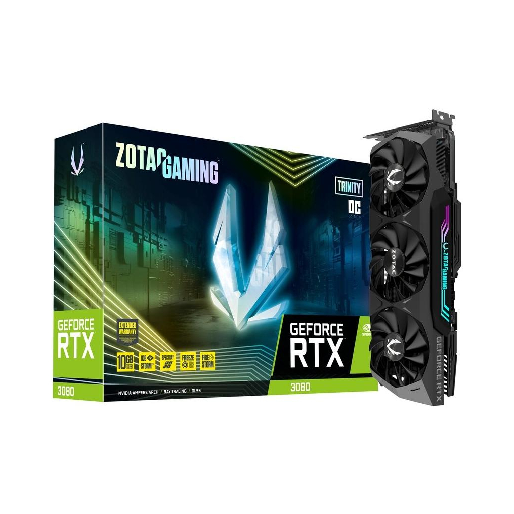 Видеокарта Zotac GeForce RTX3080 12Gb Trinity OC LHR (ZT-A30820J-10PLHR) Видеокарта Zotac GeForce RTX3080 12Gb Trinity OC LHR (ZT-A30820J-10PLHR)