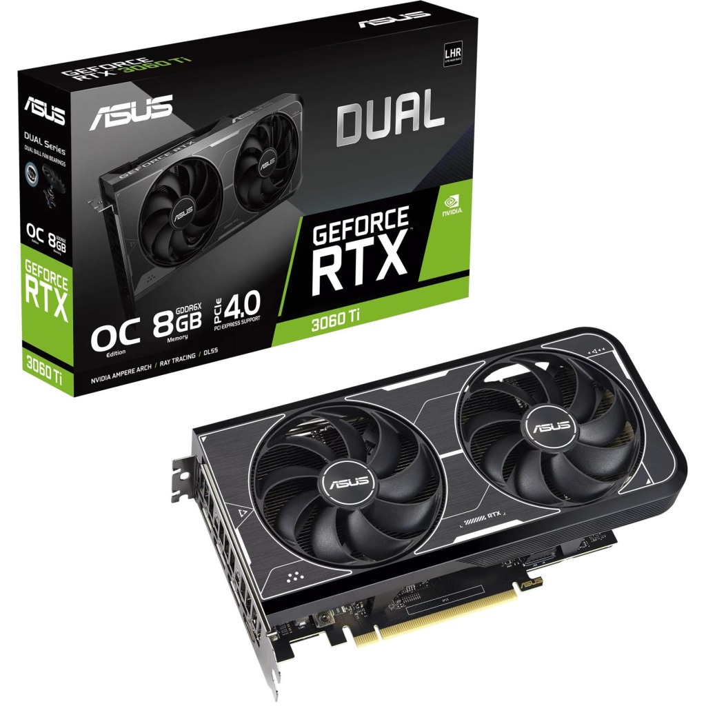 Видеокарта ASUS GeForce RTX3060Ti 8Gb DUAL OC GDDR6X (DUAL-RTX3060TI-O8GD6X)
