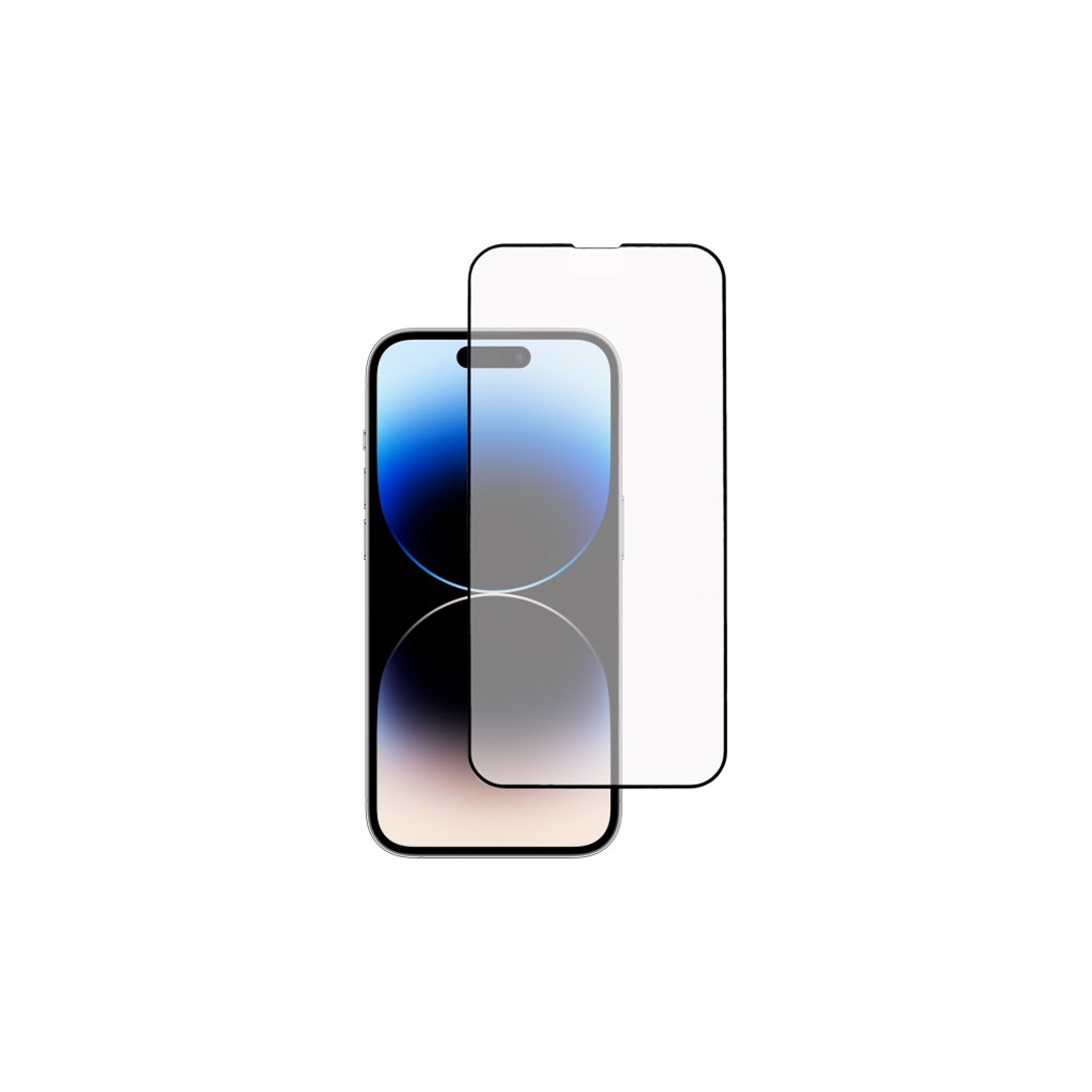 Стекло защитное Dengos Full Glue iPhone 14 Pro black frame (TGFG-251) - 1
