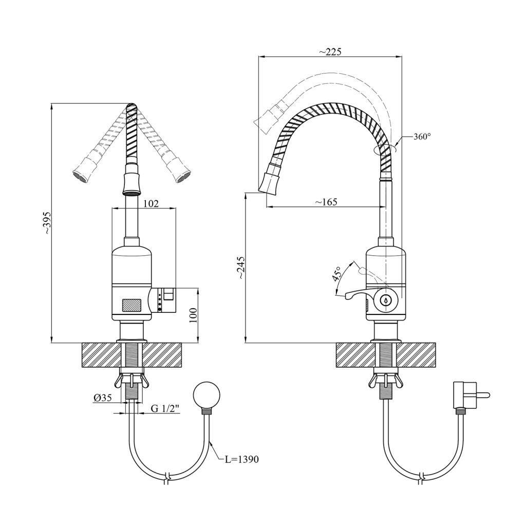 Проточный водонагреватель Kroner Volt-CW090R (CV023245) - 4 Проточный водонагреватель Kroner Volt-CW090R (CV023245) - 4