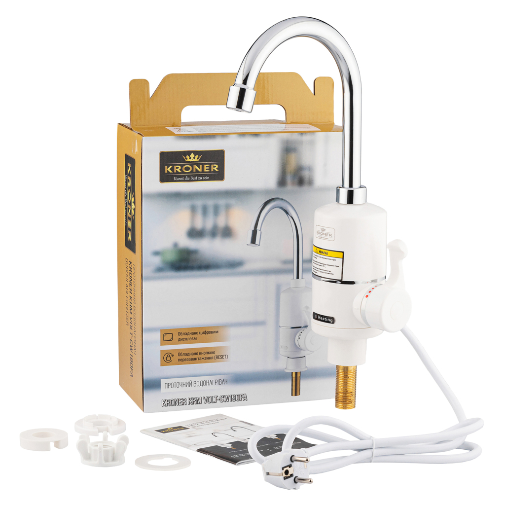 Проточный водонагреватель Kroner Volt-CW190FA (CV023244) - 5 Проточный водонагреватель Kroner Volt-CW190FA (CV023244) - 5