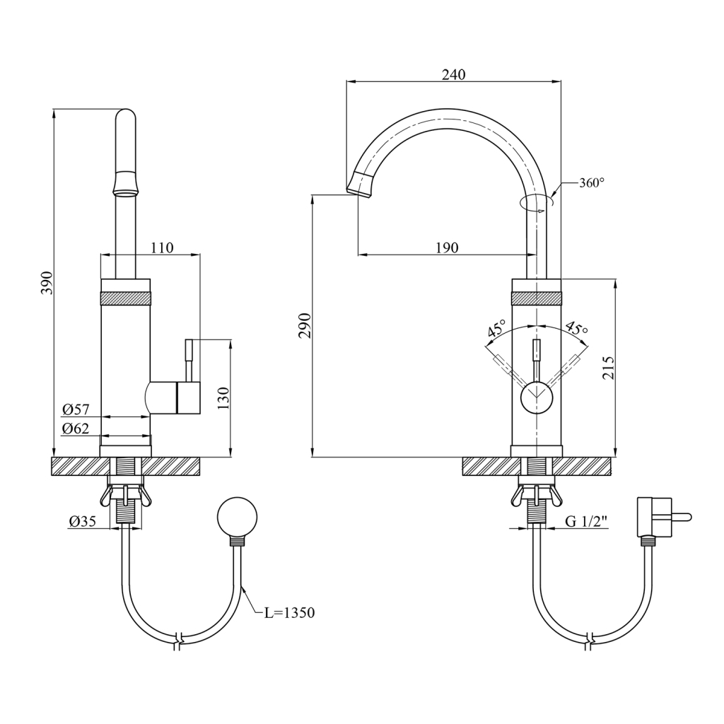 Проточный водонагреватель Kroner Volt-ESG088 (CV022965) - 4 Проточный водонагреватель Kroner Volt-ESG088 (CV022965) - 4