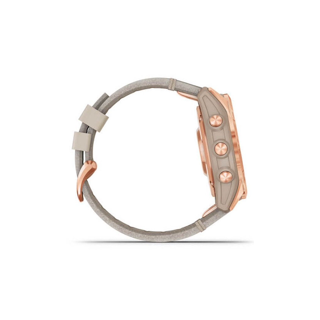 Смарт-часы Garmin fenix 7S, Sapph Sol, Rose Gold Ti w/Limestone Leather (010-02539-35) - 3