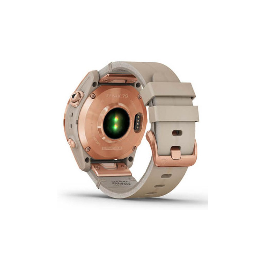 Смарт-часы Garmin fenix 7S, Sapph Sol, Rose Gold Ti w/Limestone Leather (010-02539-35) - 5