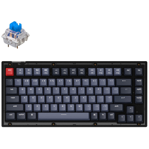 Клавиатура Keychron V1 84 Key QMK Gateron G PRO Blue Hot-Swap RGB Frosted Black (V1A2_KEYCHRON)