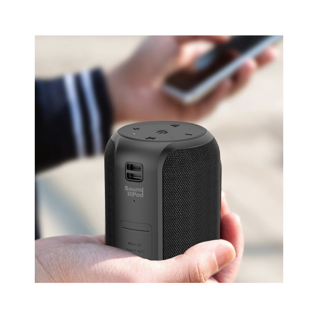 Акустическая система 2E SoundXPod TWS MP3 Wireless Waterproof Black (2E-BSSXPWBK) - 9