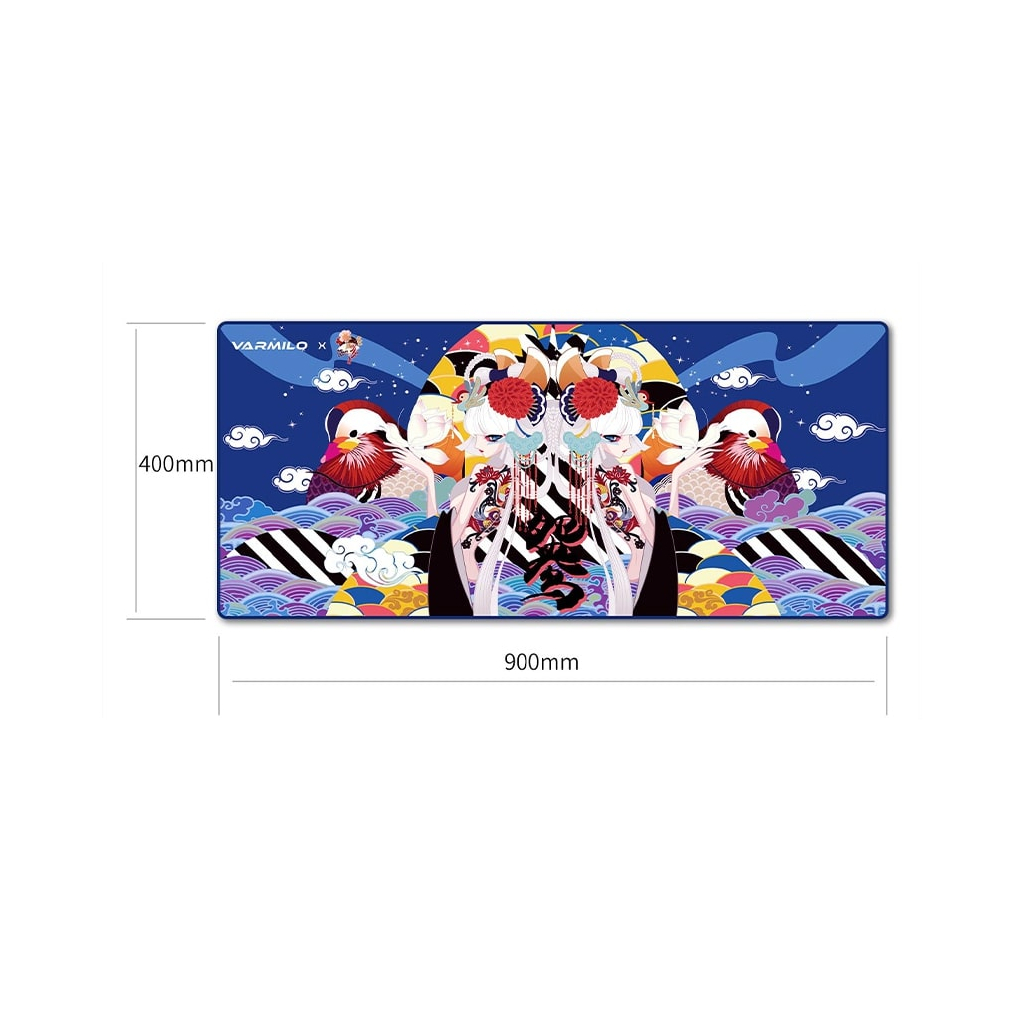 Коврик для мышки Varmilo Lovebirds Blue Desk Mat XL (ZDB032-01) - 6