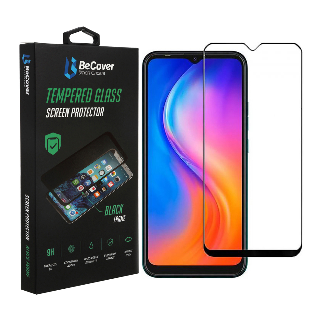 Стекло защитное BeCover Umidigi Bison X10S/G Black (708388) - 1