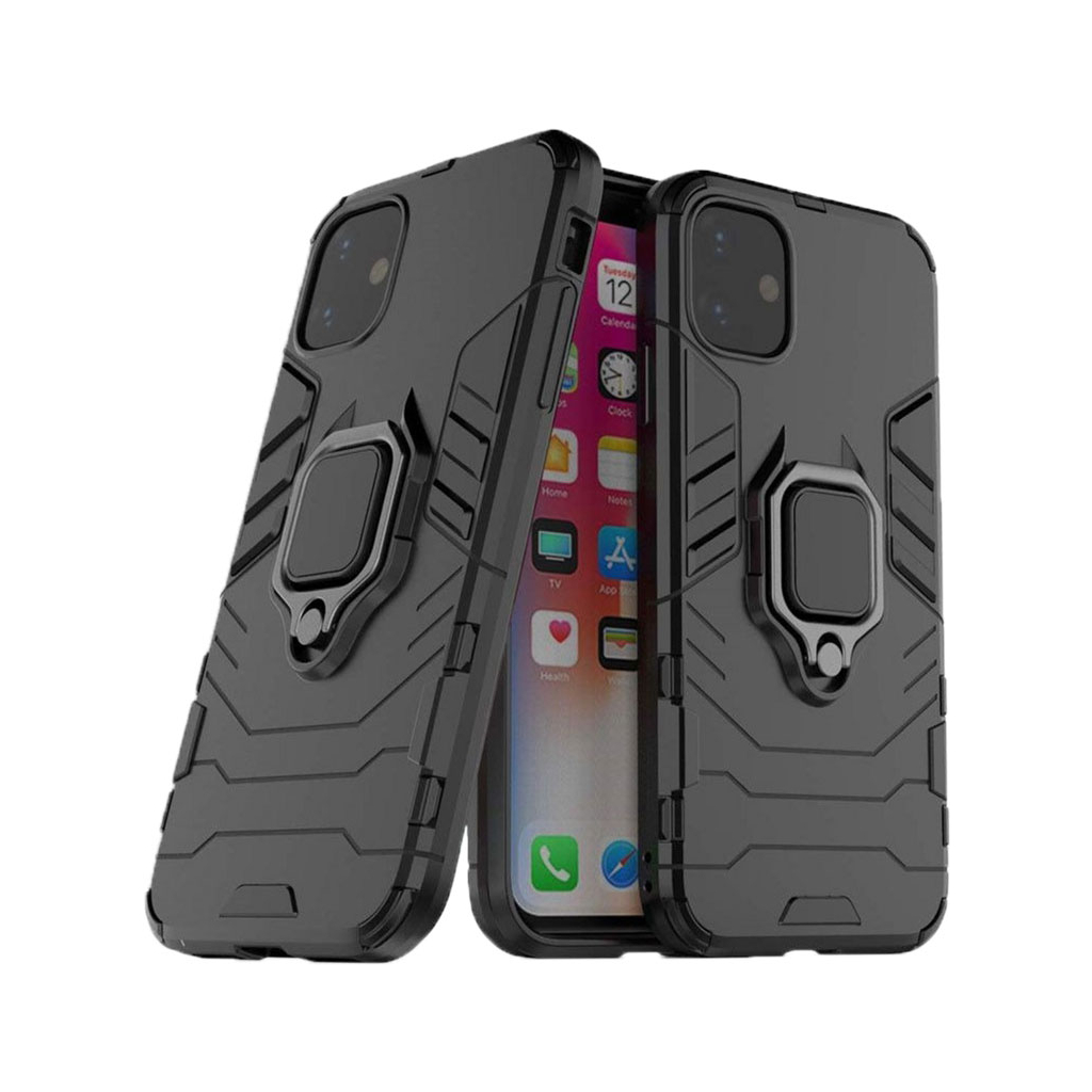 Чехол для моб. телефона Drobak Ring Case with Magnetic Apple iPhone 12 Black (707038)