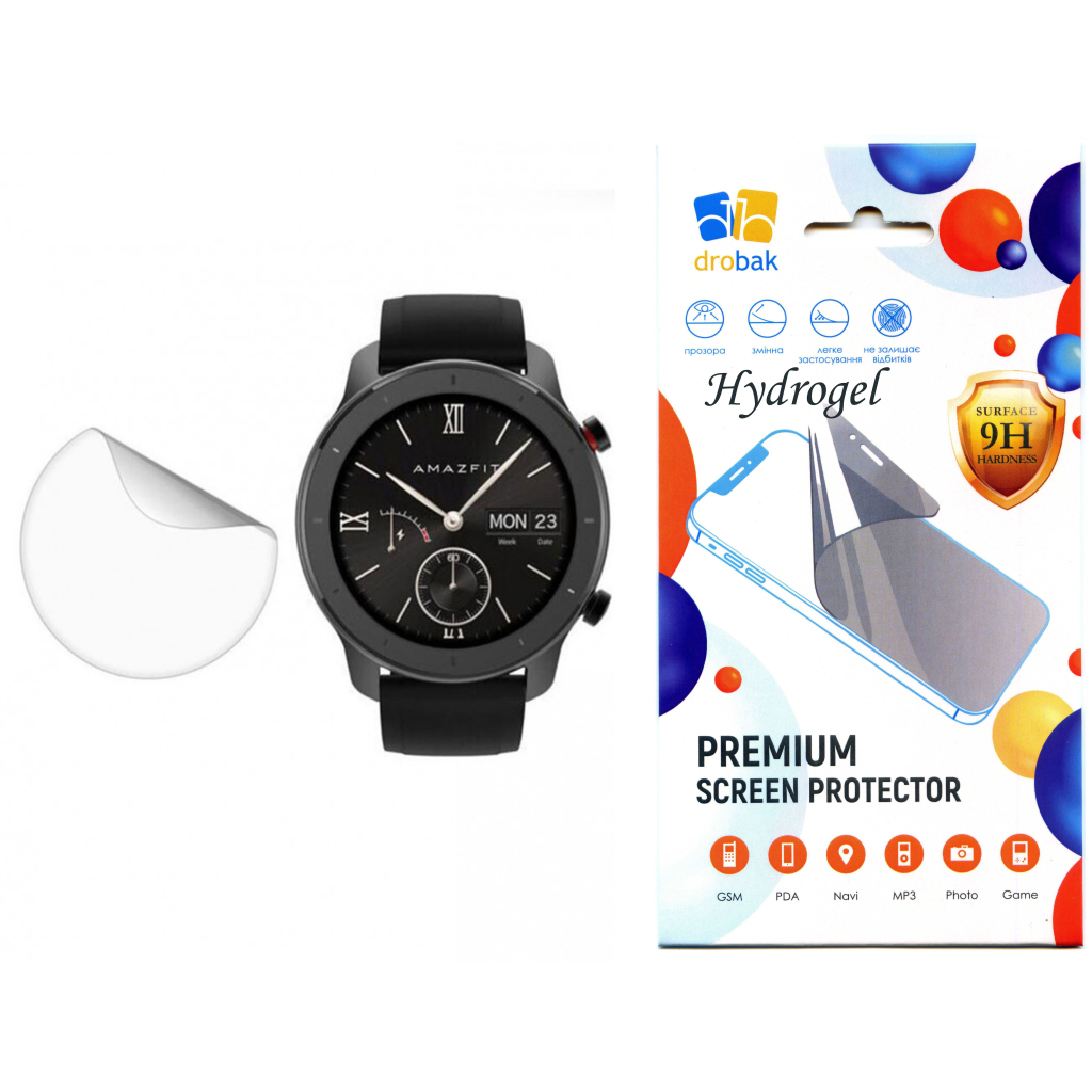 Пленка защитная Drobak Hydrogel Amazfit GTR 3 (2шт) (313170) (313170)