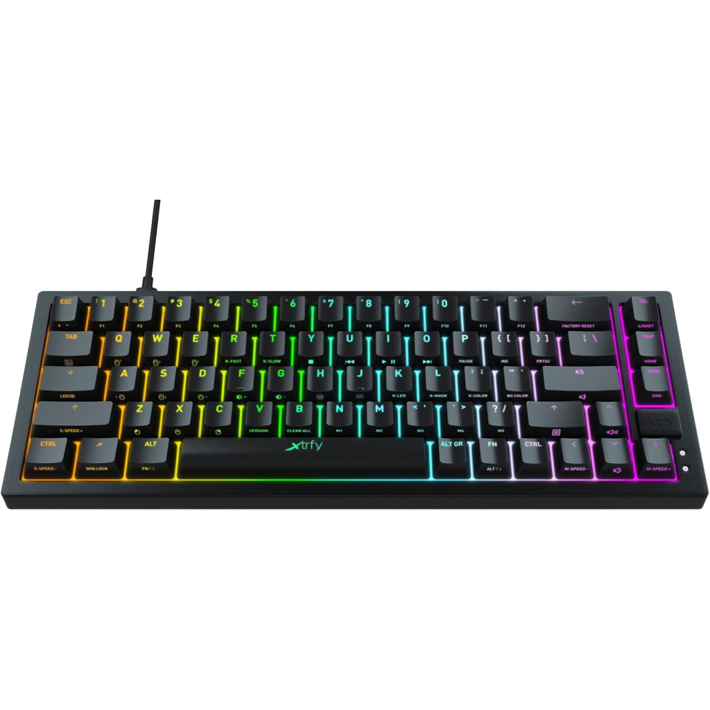 Клавиатура Xtrfy K5 68 keys Kailh Red Hot-swap RGB UA Black (K5-RGB-CPT-BLACK-R-UKR) - 8