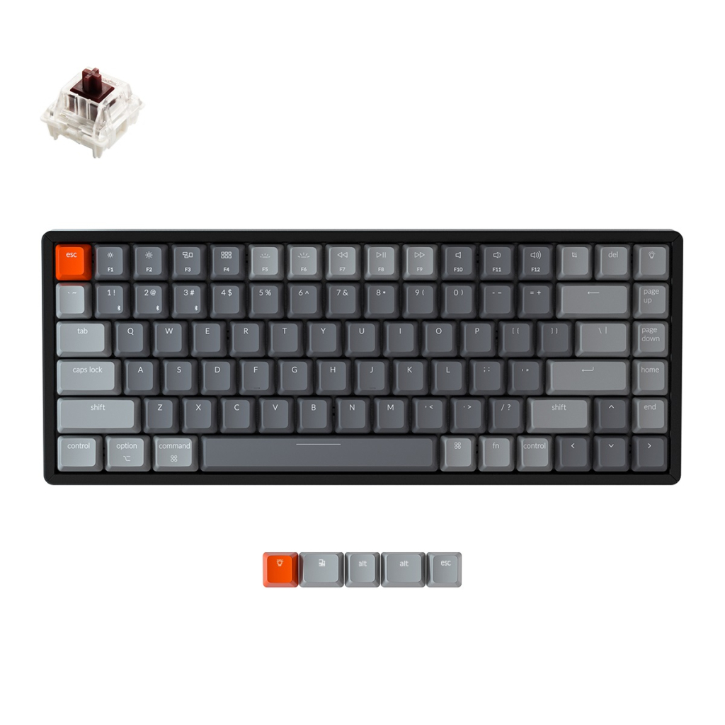 Клавиатура Keychron K2 84 Key Gateron G PRO Brown Hot-Swap RGB Wireless UA Black (K2B3H_KEYCHRON)