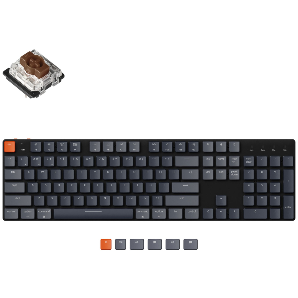 Клавиатура Keychron K5SE 104 Key Gateron Brown RGB Wireless UA Black (K5SEH3_KEYCHRON)