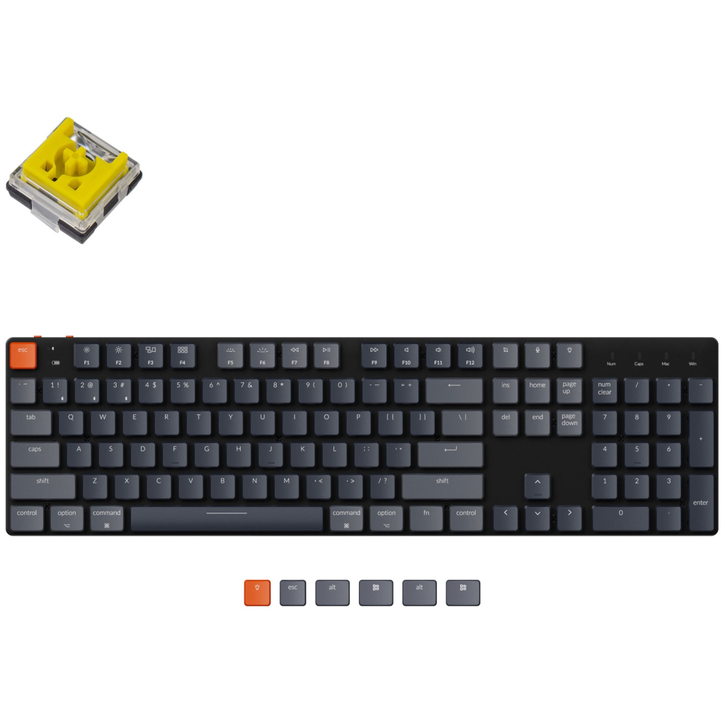 Клавиатура Keychron K5SE 104 Key Optical Banana RGB Hot-Swap Wireless UA Black (K5SEE4_KEYCHRON)