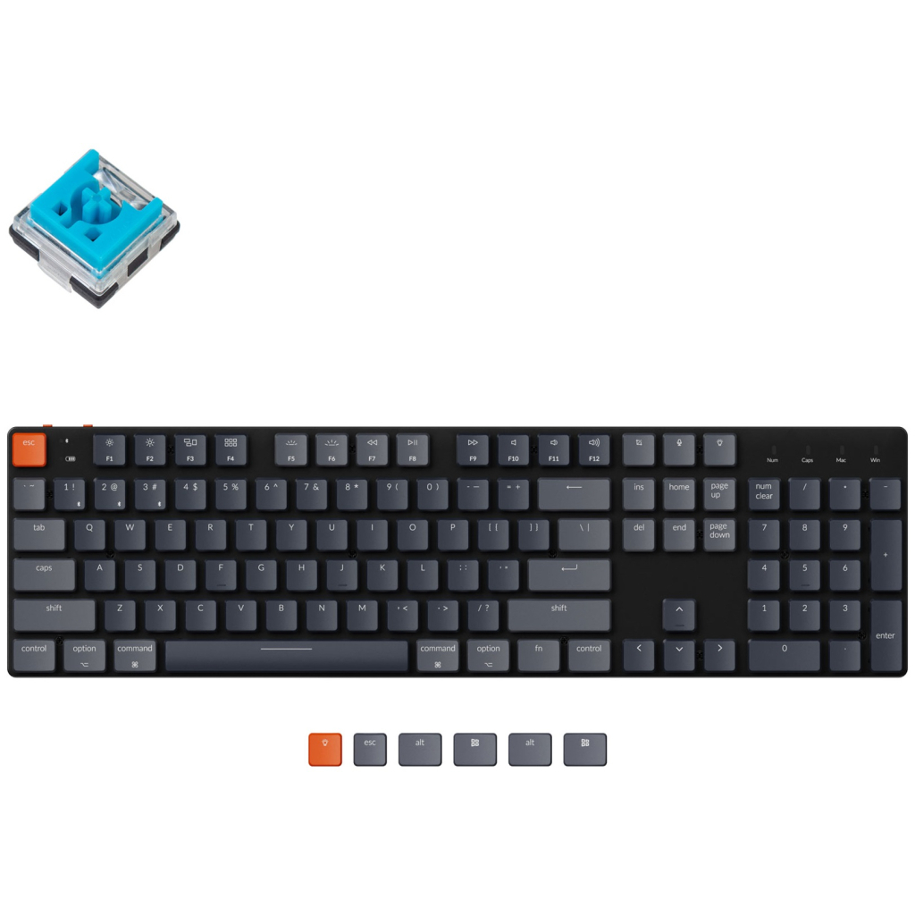 Клавиатура Keychron K5SE 104 Key Optical Blue White Led Hot-Swap Wireless UA Black (K5SED2_KEYCHRON)