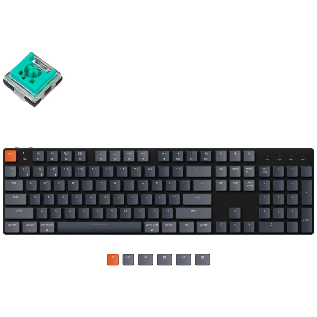 Клавиатура Keychron K5SE 104 Key Optical Mint RGB Hot-Swap Wireless UA Black (K5SEE5_KEYCHRON)