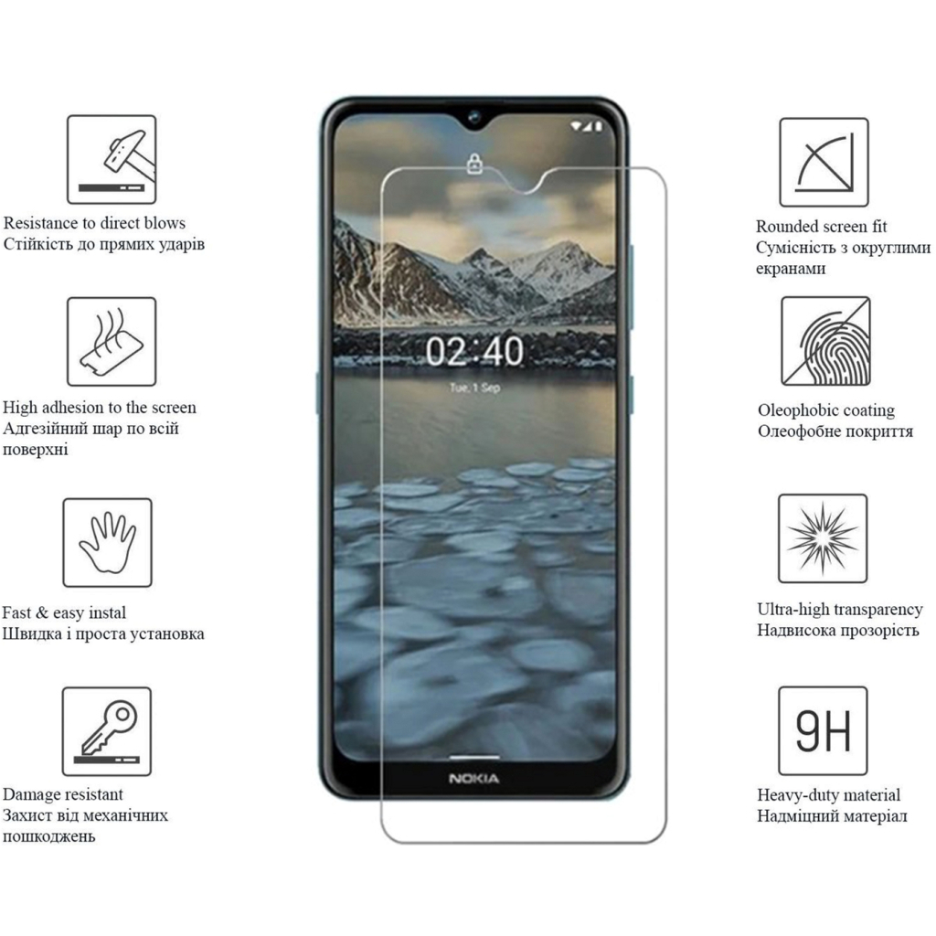 Стекло защитное Drobak Nokia С30 (606081) - 1