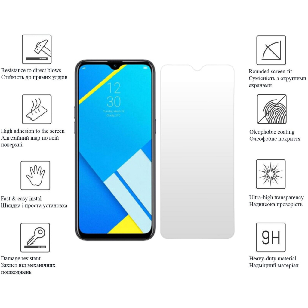 Стекло защитное Drobak Vivo Y15s (616188) - 3