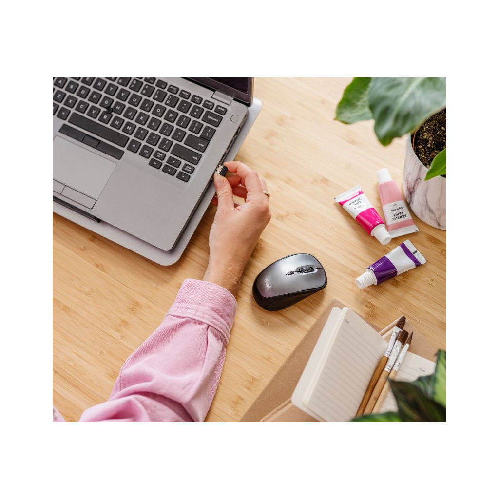 Мышка Trust Yvi+ Silent Eco Wireless Black (24549) - 8