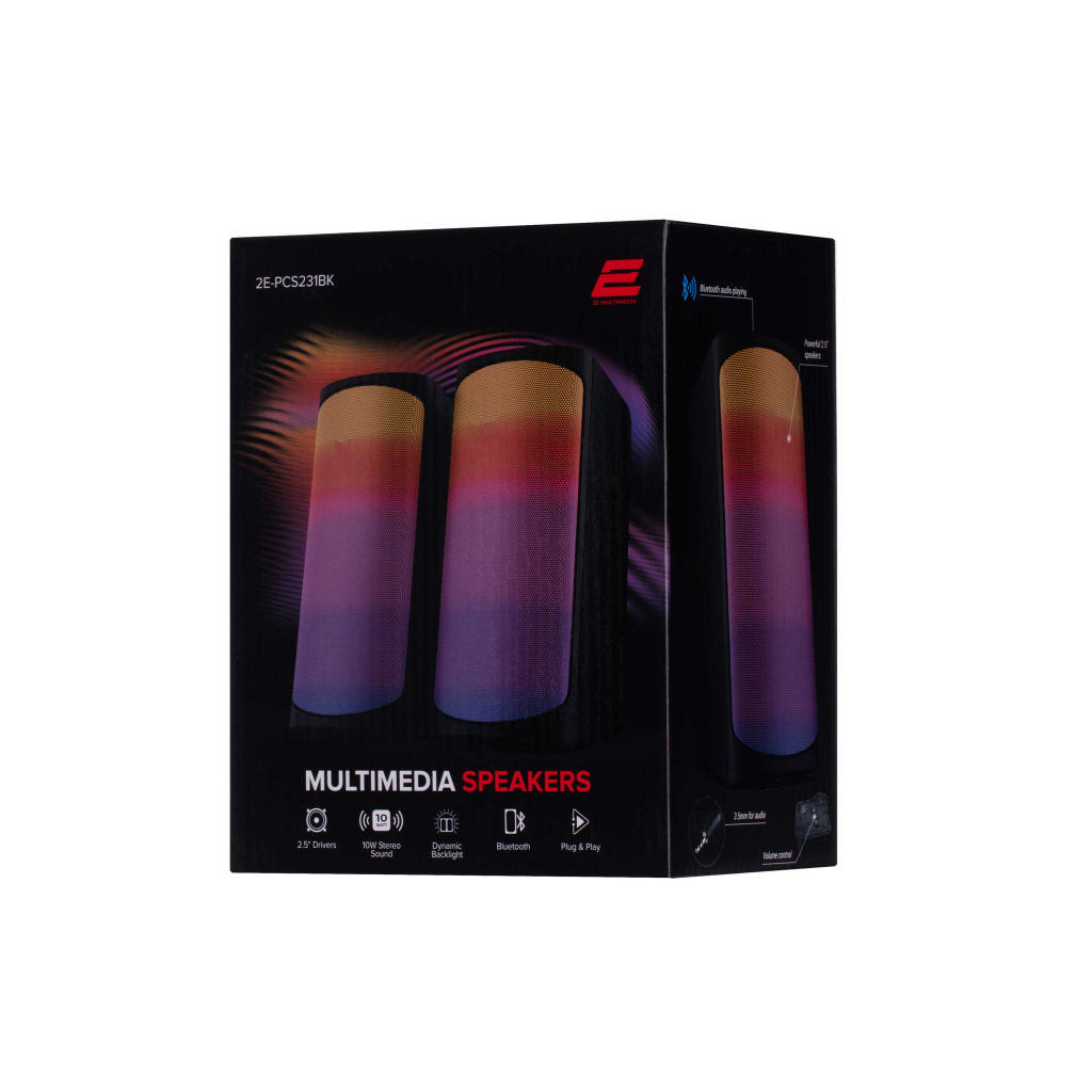 Акустическая система 2E PCS231 RGB Matrix USB Black (2E-PCS231BK) - 1