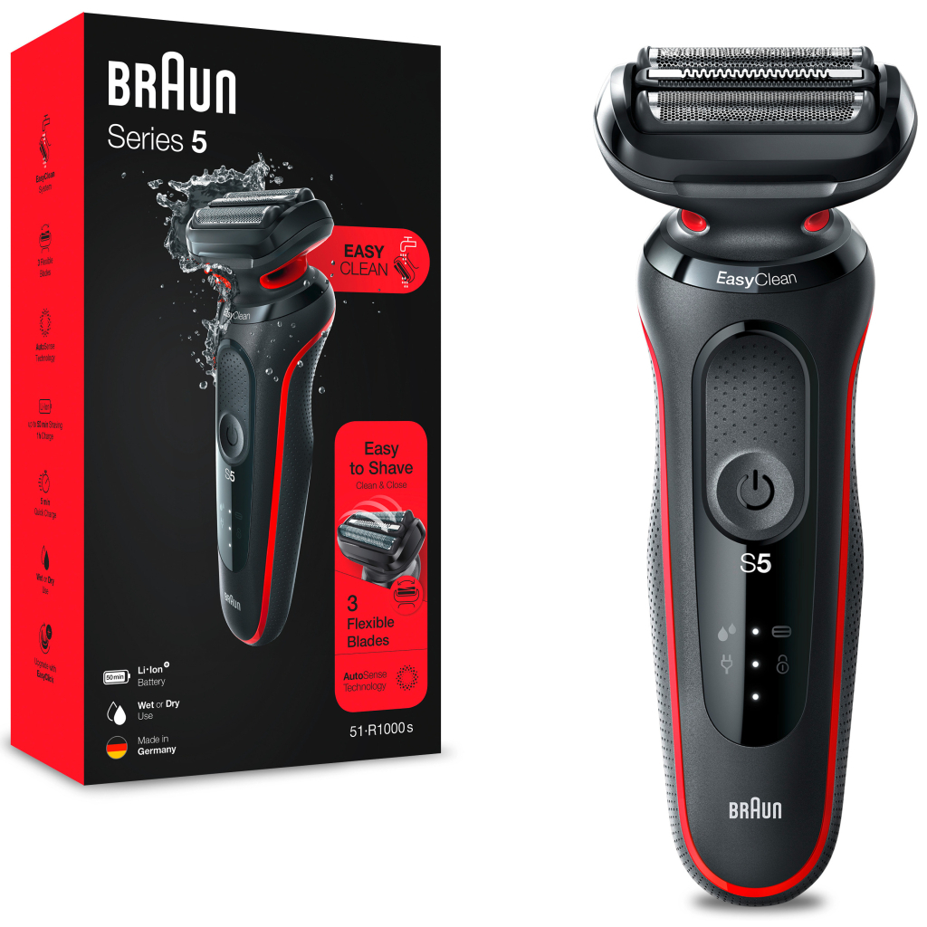 Электробритва Braun Series 5 51-R1000s BLACK / RED - 1