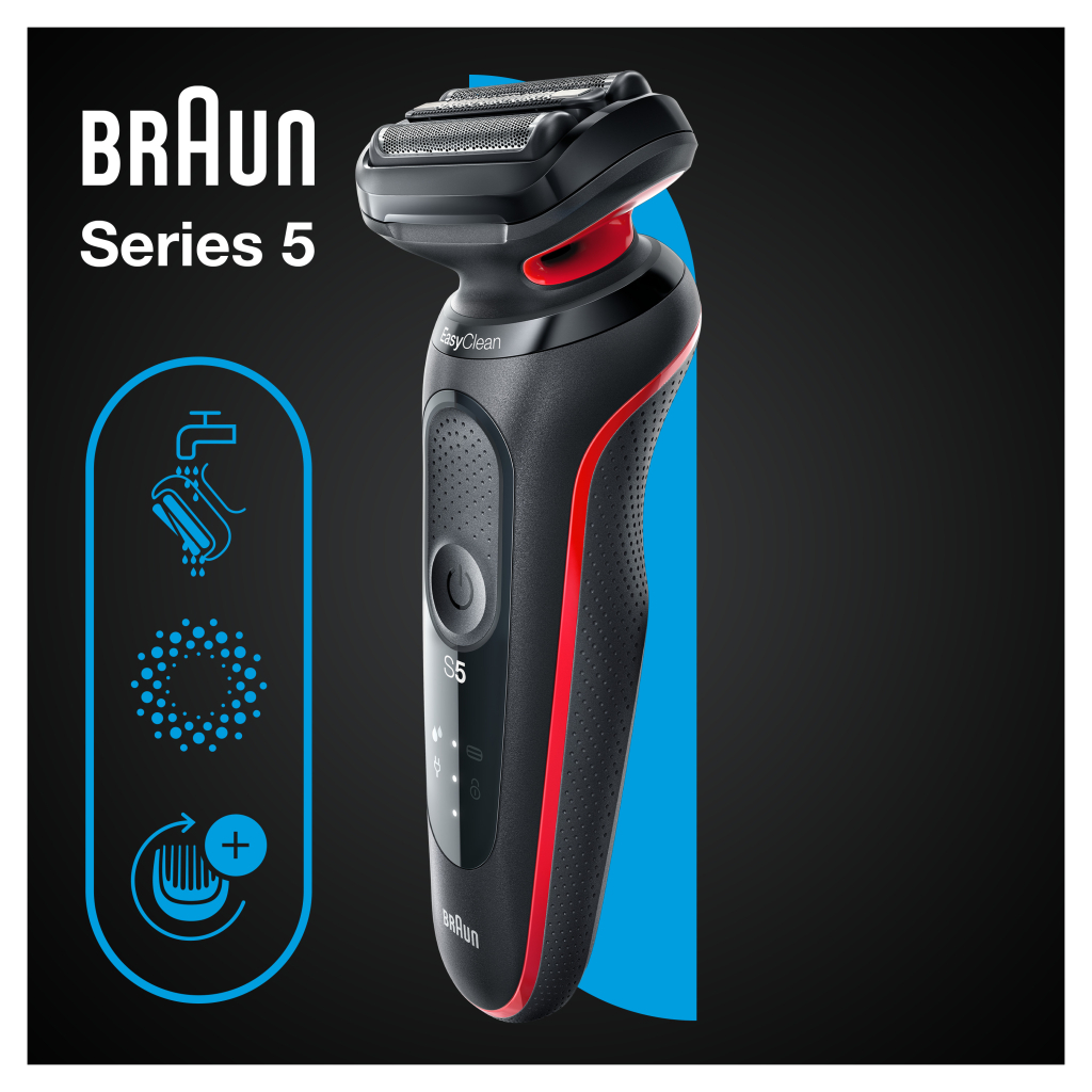 Электробритва Braun Series 5 51-R1000s BLACK / RED - 5