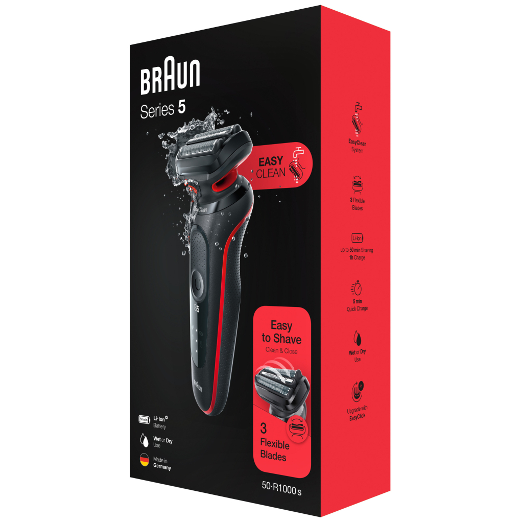 Электробритва Braun Series 5 51-R1000s BLACK / RED - 8