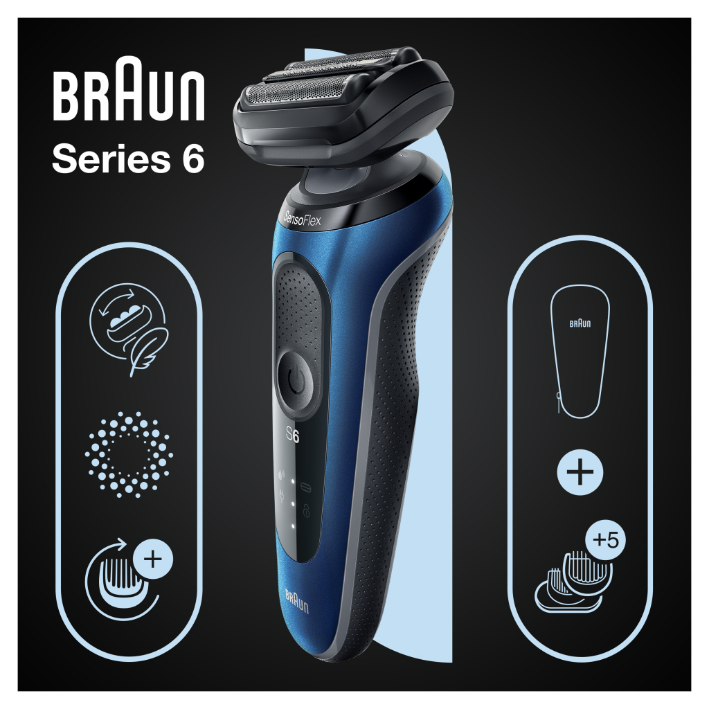 Электробритва Braun Series 6 61-B1500s BLUE / BLACK - 6