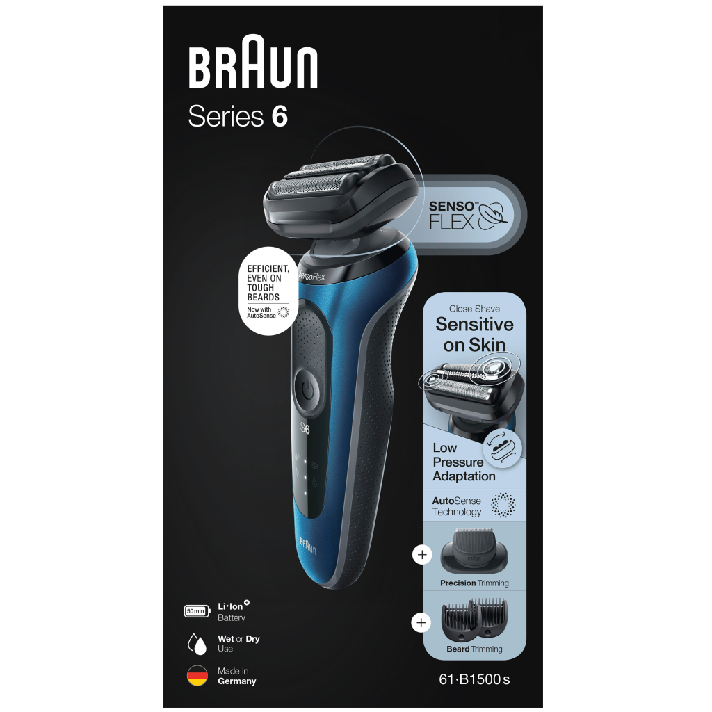 Электробритва Braun Series 6 61-B1500s BLUE / BLACK - 8