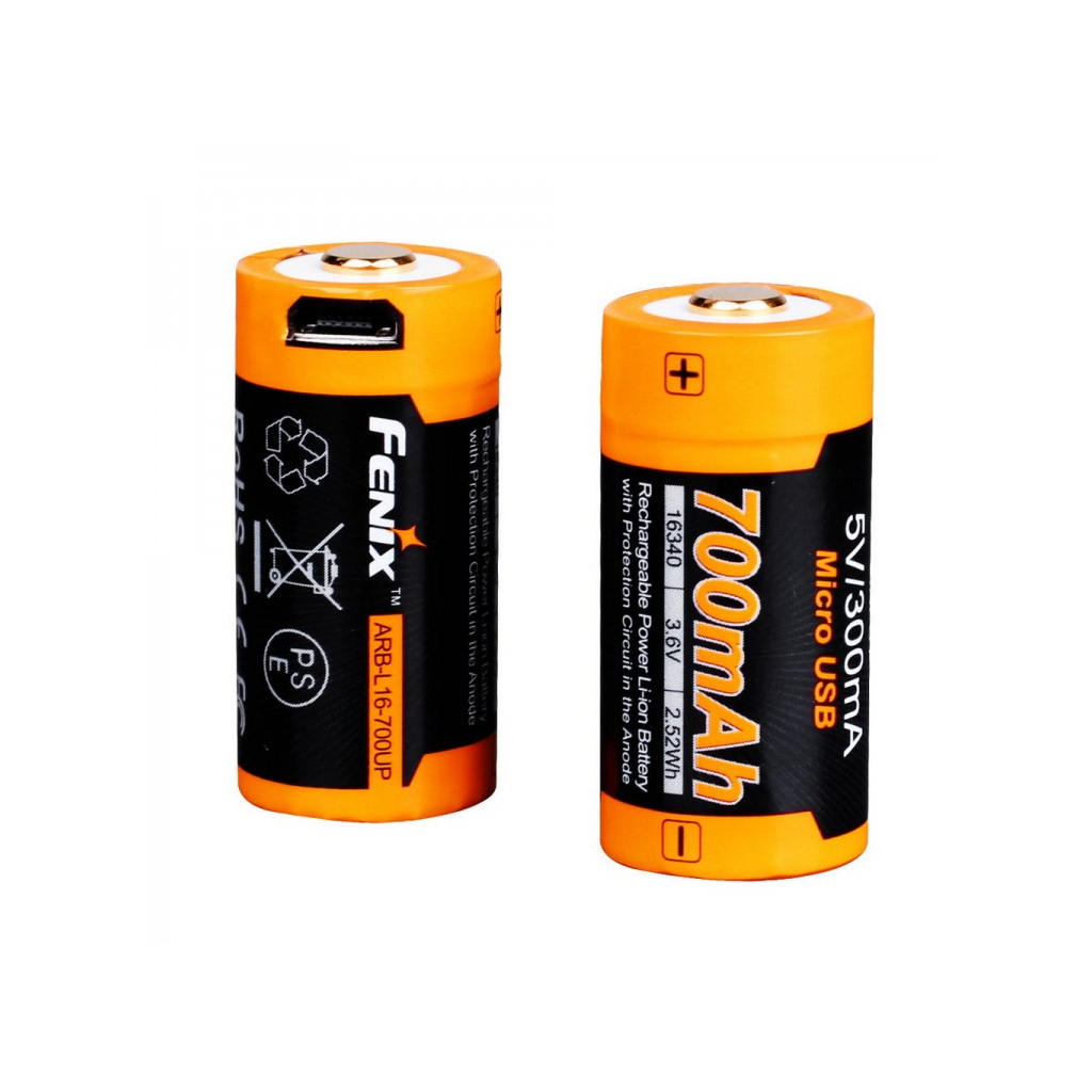 Аккумулятор Fenix 16340  700 UP mAh Li-ion micro usb (ARB-L16-700UP)