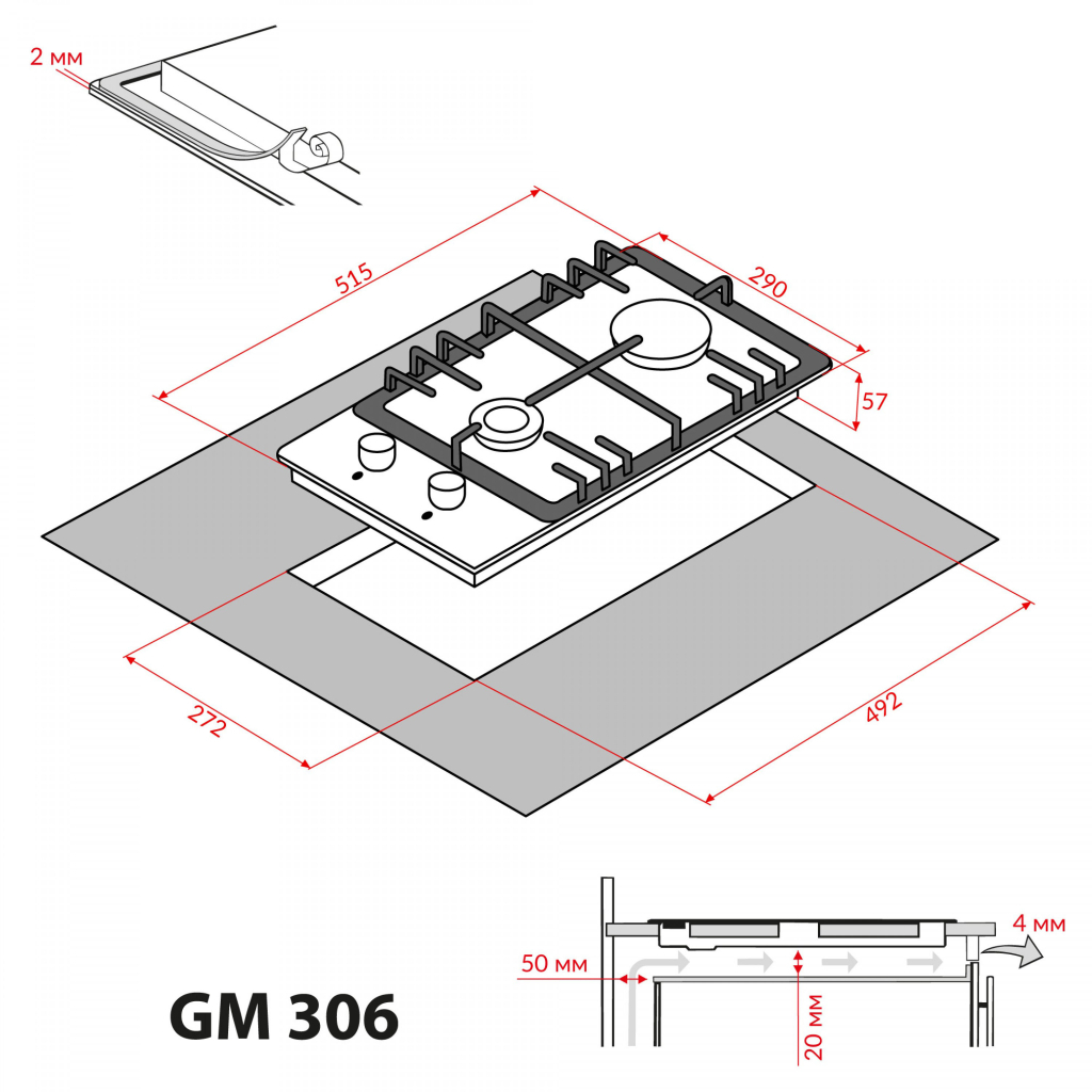 Варочная поверхность Weilor GM 306 SS - 10 Варочная поверхность Weilor GM 306 SS - 10
