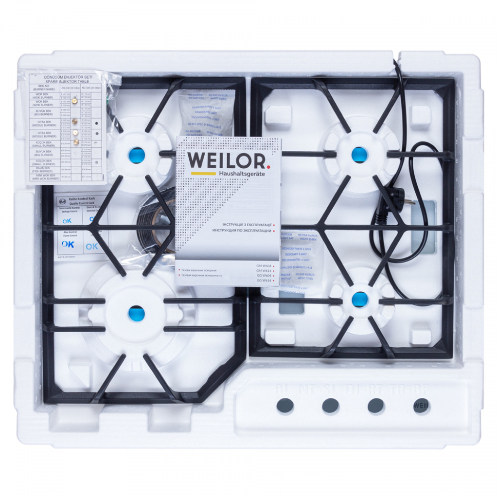 Варочная поверхность Weilor GG 604 WH - 11 Варочная поверхность Weilor GG 604 WH - 11