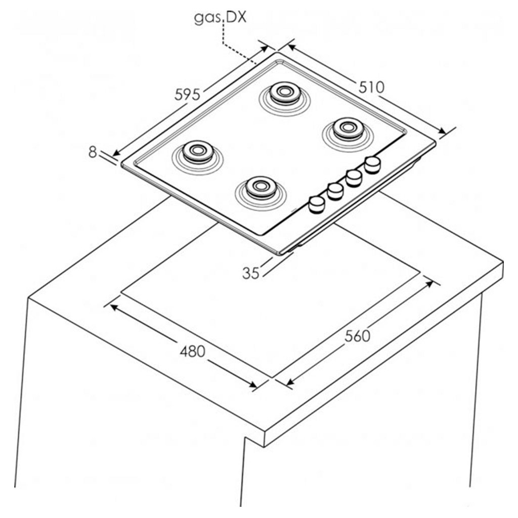 Варочная поверхность Candy CHW6BF4WPX - 3