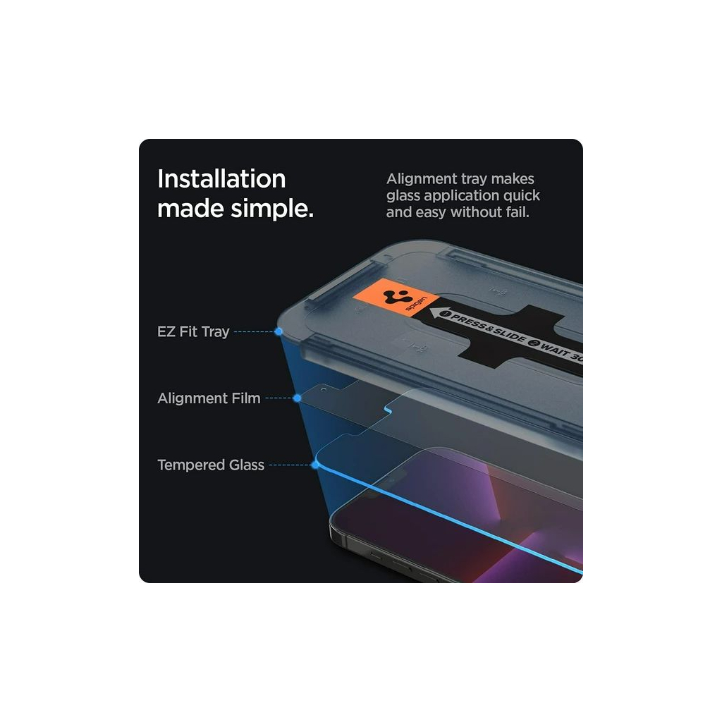 Стекло защитное Spigen Apple Iphone 14 Plus/13 Pro Max tR EZ Fit Transparency Sensor (AGL03375) - 11