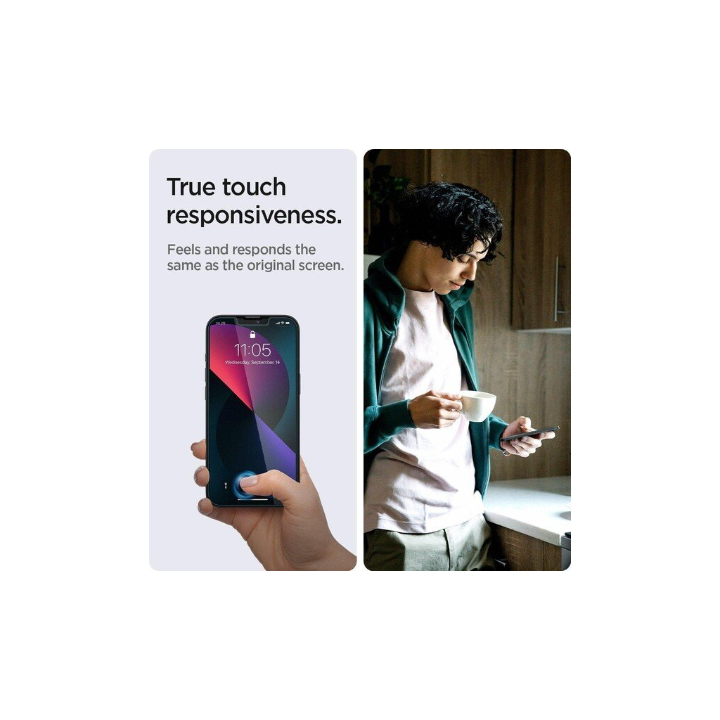 Стекло защитное Spigen Apple Iphone 14/13 Pro/13 tR EZ Fit Transparency Sensor Open ( (AGL03385) - 6