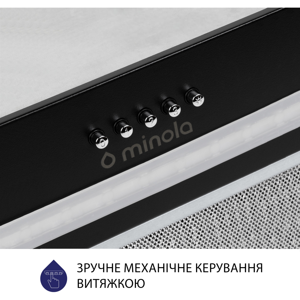 Вытяжка кухонная Minola HBI 5223 BL 700 LED - 5