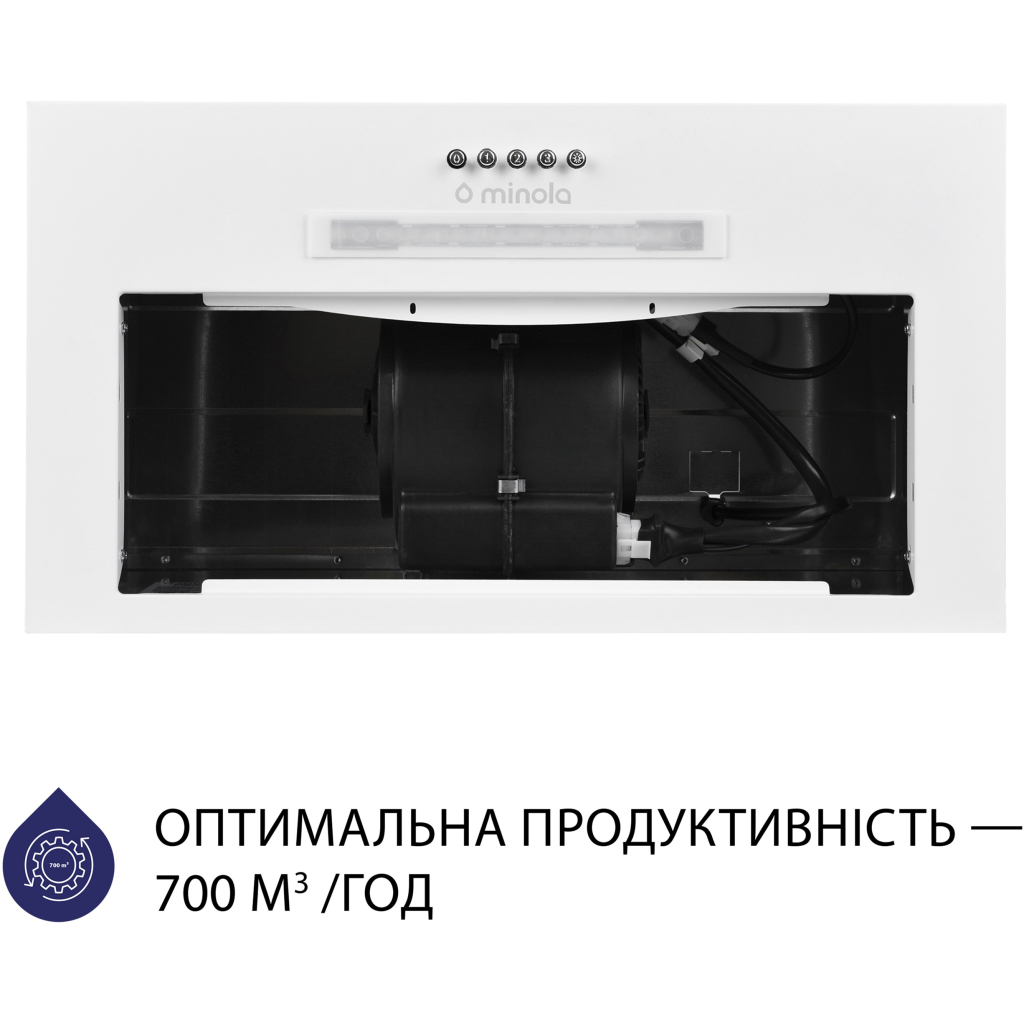 Вытяжка кухонная Minola HBI 5223 WH 700 LED - 2