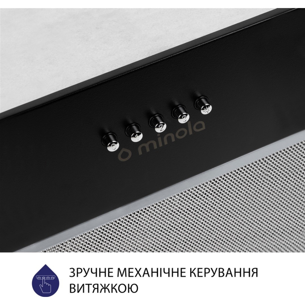 Вытяжка кухонная Minola HBI 5227 BL 700 LED - 5