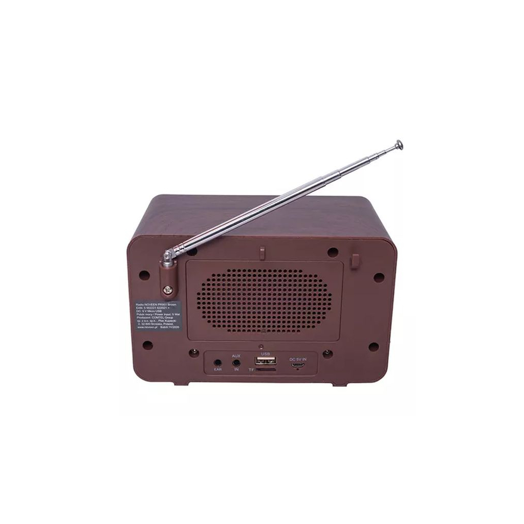 Портативный радиоприемник N'oveen PR951 Brown (RL072910) - 3 Портативный радиоприемник N'oveen PR951 Brown (RL072910) - 3