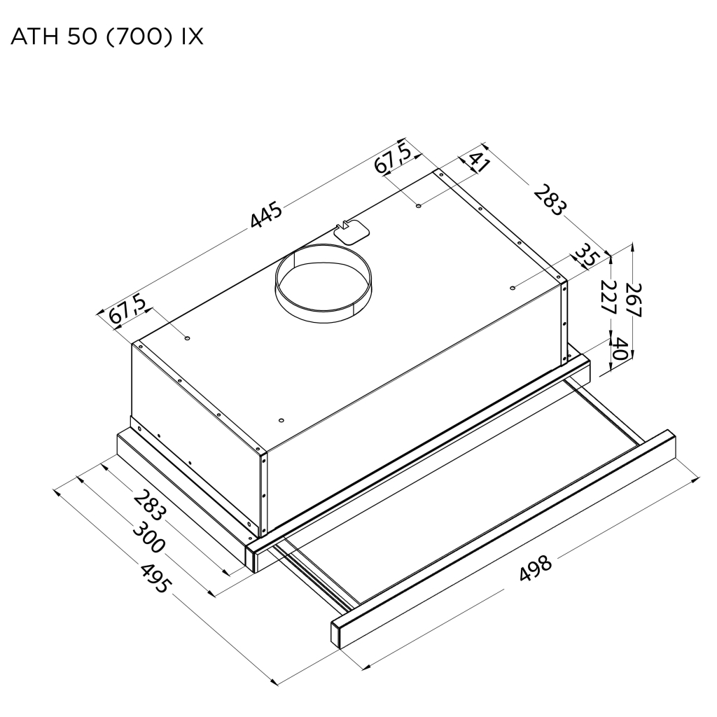 Вытяжка кухонная Pyramida ATH 50 (700) IX - 9