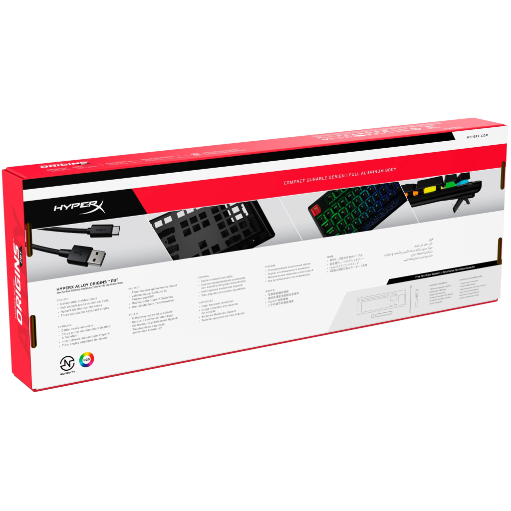 Клавиатура HyperX Alloy Origins PBT HX Red (639N3AA) - 8